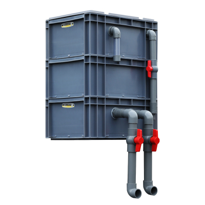 鱼缸过滤盒庭院鱼池水循环系统周转箱过滤箱上过滤自制滴流盒 diy