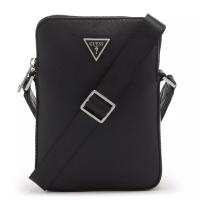 GUESS男士人造革百搭斜挎包商务休闲手提通勤包黑