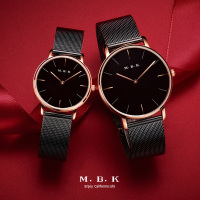 M.B.K欧美品牌女士潮流轻奢石英表 女表时尚小众ins风简约时尚防水两针手表男表新款3001L-1