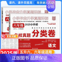六年级]语文+数学2本 小学通用 [正版]2025小升初分类卷五年真题升级版语文数学英语四五六年级重点中学招生分班真卷