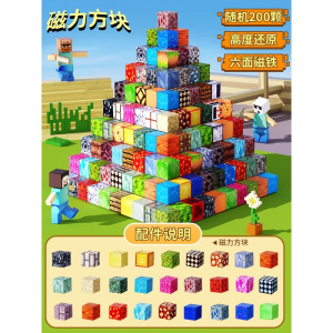 2025新款我的磁力世界方块磁吸磁铁积木男孩拼搭全套益智DIY玩具六一儿童节
