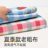 加厚纯棉老粗布床单单件100全棉麻亚麻被单人枕套三件套学生凉席