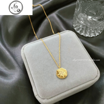 欧美毛衣链长款复古金币项链女不色百搭简约秋冬锁骨链吊坠挂件JiMi其他宝石摆件/挂件/把件