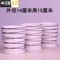 三维工匠欧式花盆陶瓷三个大中号简约创意家用绿植盆栽花盆带托盘 打线14厘米三个 中等花盆容器