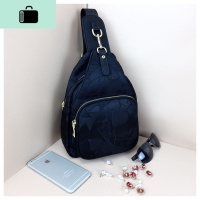 时尚胸包女2019新款女包帆布单肩斜挎包休闲百搭小背包女士胸前包NEW LAKE 黑色女斜挎包