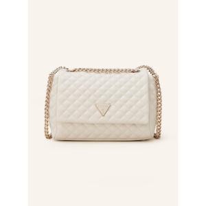 GUESS女式斜挎包磁扣拼接皮质大容量内袋多卡位托特包 CREME