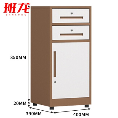 班龙柜子咖白色台