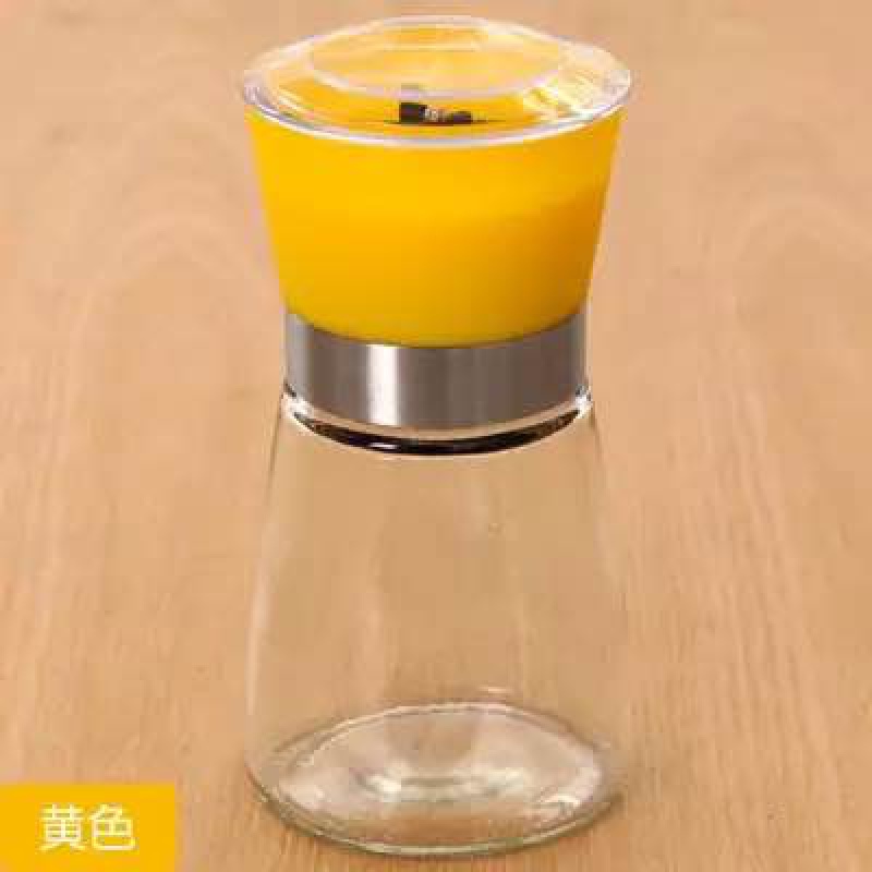 手动胡椒磨粉器厨房烘焙精灵调味瓶花椒研磨器玻璃调料瓶胡椒瓶子现磨