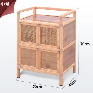 森美人小柜子厨房用储物带碗柜灶台放碗铝合金餐边柜简易茶水橱柜组装