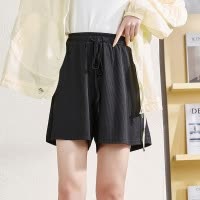 [8.5折价42.4元叠加优惠券]唐狮春夏新款高腰短裤女休闲裤百搭灰色运动短裤女宽松显瘦