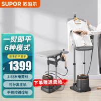 苏泊尔(SUPOR) 立式挂烫机家用蒸汽电熨斗双杆手持大功率可立可卧家用手持/挂式便携式烫衣机EGU-Y208A 深空灰