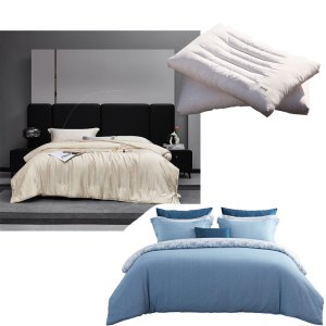 梦洁家纺品质套装(纯棉四件套+四季被+云荞薰衣草枕)