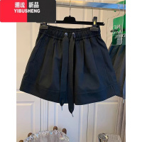 YIBUSHENG大码西装短裤女季薄款胖mm宽松显瘦高腰a字直筒阔腿运动休闲裤