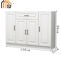 汐实木鞋柜四门个