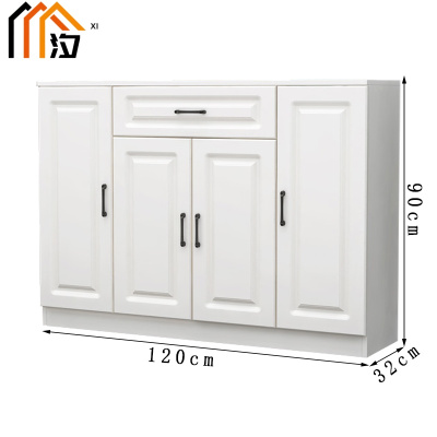 汐实木鞋柜四门个