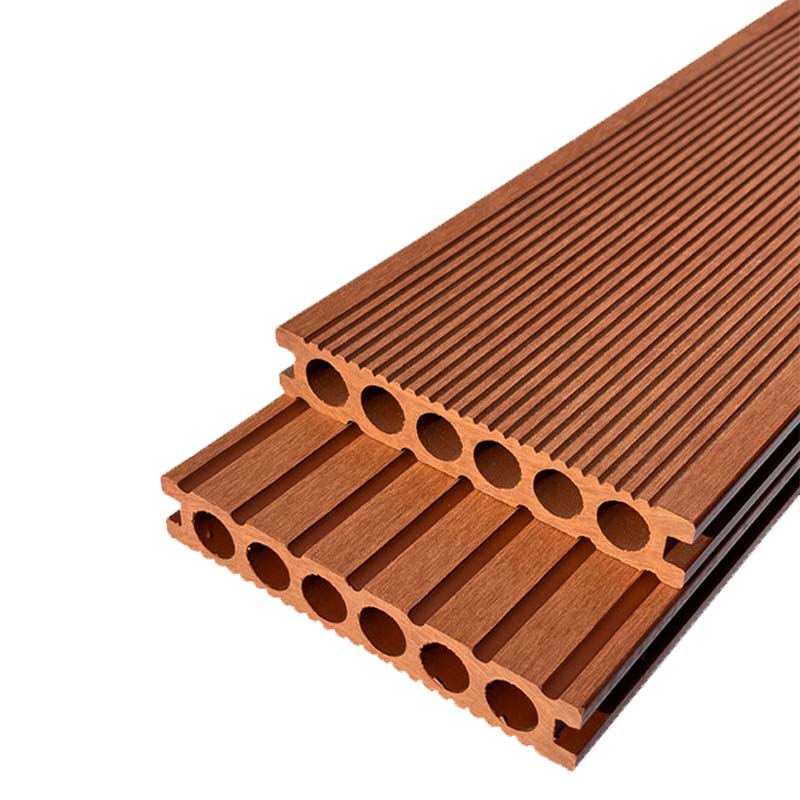 先围 塑木地板 直纹红木色长4000mm 根