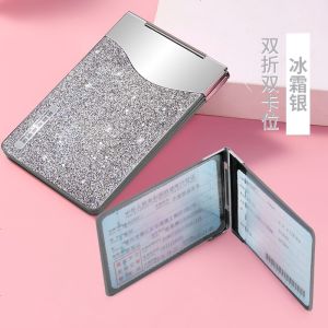[补贴10%]驾驶套保护套行驶驾照夹女士二合一个性汽车创意时尚网红 冰霜银(2卡位)可免费激光雕刻