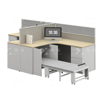 臻远 ZYGW-098职员桌办公桌屏风工作卡位 T型双人位