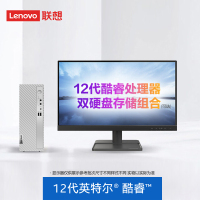 联想(Lenovo)天逸510S 个人商务台式机电脑整机(i3-12100 8G 512G SSD wifi6 win11 键鼠 三年上门)配27英寸显示器