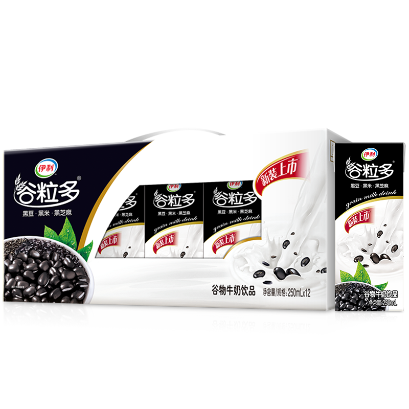 伊利谷粒多黑谷牛奶饮品250ml*12盒