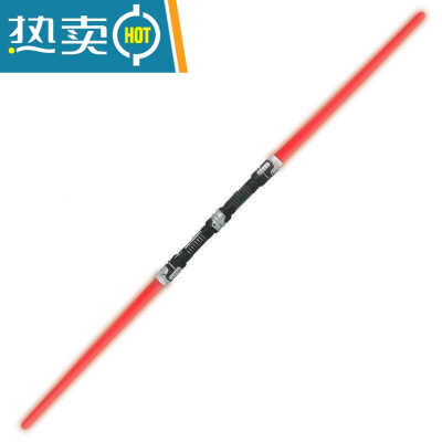 激光剑星球大战光剑十字伸缩发光剑闪光棒荧光棒儿童刀剑男孩玩具真智力S34-两支(红色)可合体-重力音效发光玩具