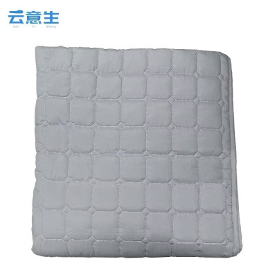 云意生无印风格子夹棉牛奶绒 床垫 120*200cm/张