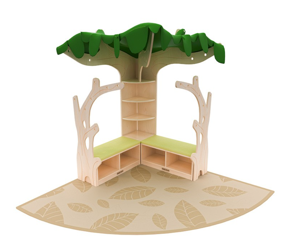 角落树屋图书柜