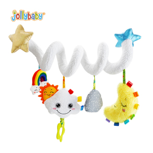jollybaby音乐云朵月亮拉铃婴儿推车玩具挂件3-6月宝宝床绕1663