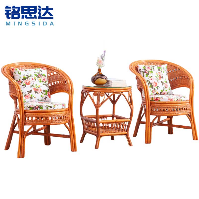 铭思达藤椅一桌两椅套