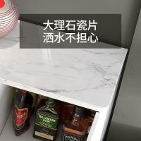 森美人餐边柜超薄现代简约客厅小型轻奢北欧大理石面储物柜子酒柜30