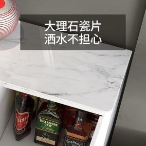 森美人餐边柜超薄现代简约客厅小型轻奢北欧大理石面储物柜子酒柜30