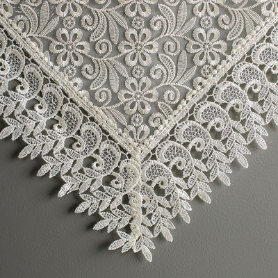 蕾丝冰箱防尘罩阿斯卡利(ASCARI)套绣花洗衣机布盖巾单双对开冰箱盖布防尘布欧式淡米色70*180cm