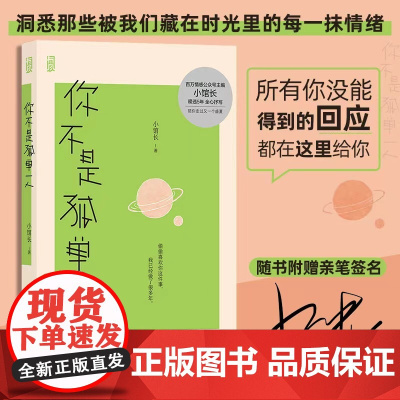 你不是孤单一人 偷偷喜欢你这件事 做了很多年 陪你走过又一个盛夏 百万情感号主编小馆长著 青春文学失恋疗愈散文书籍 后浪