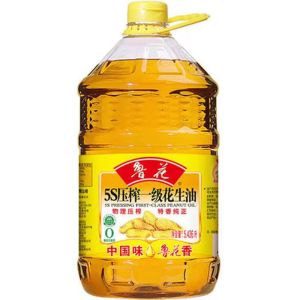鲁花5S压榨一级花生油5.436L食用油 新老包装随机