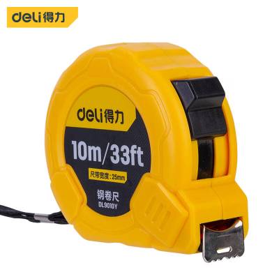 得力工具DL9010Y钢卷尺(新VI)(黄)(把)