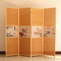 BONJEAN新中式屏风隔断折叠隔断客厅餐厅简约现公室实木玄关移动折屏