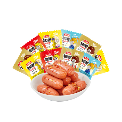 力诚抗饿小肉枣212g-力诚一口肠炭烤即食台式小香肠休闲食品零食烤肠即食火腿炭烤烤肠熟食