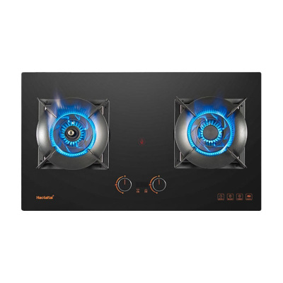 Haotaitai家用燃气灶 防干烧 4.8KW大火力 左右独立定时 保洁炉头 可调节底盘X403液化气 灶具