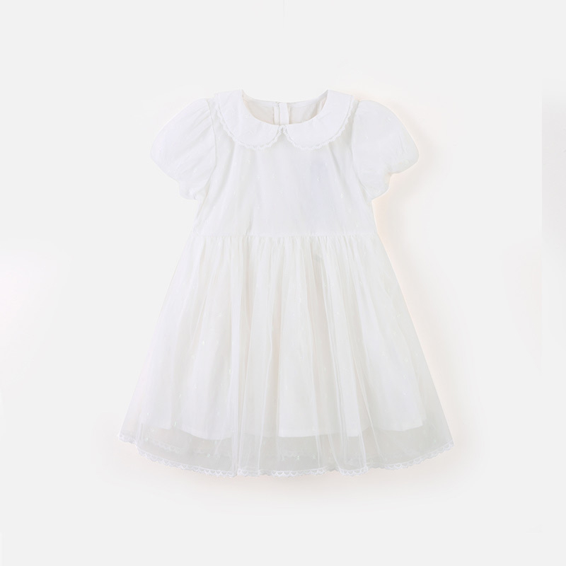 [1件3.5折]铅笔俱乐部童装2025夏装新款女童裙子儿童公主裙中大童表演服裙子