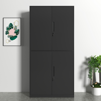 臻远ZY-WJGC-31钢制窄边文件柜拆装档案柜 黑色通双节文件柜