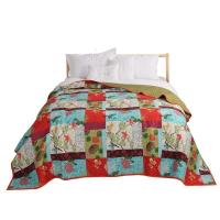 家柏饰(CORATED)家纺夏凉被子欧美床上用品全棉绗缝空调被橘色塔尼夏被