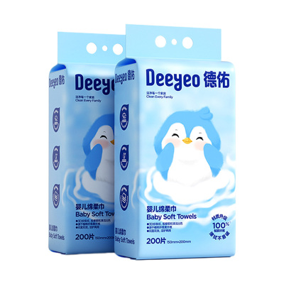 德佑绵柔巾200片*2包呵护肌肤企鹅悬挂2001DYCT359