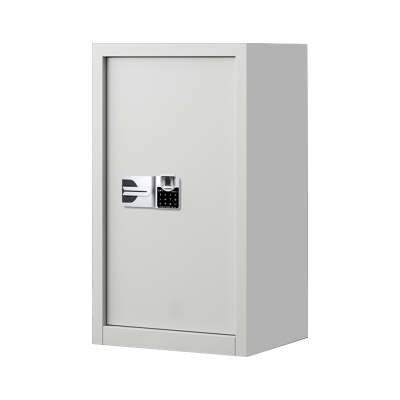 豪利特指纹电子保密柜钢制密码文件柜档案柜矮柜资料柜办公柜 单门白色国保指纹