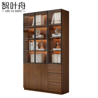 智叶舟木质文件柜双柜三抽120*32*200cm台