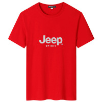 JEEP SPIRIT夏季新款男士圆领运动休闲T恤衫半袖汗衫套头打底