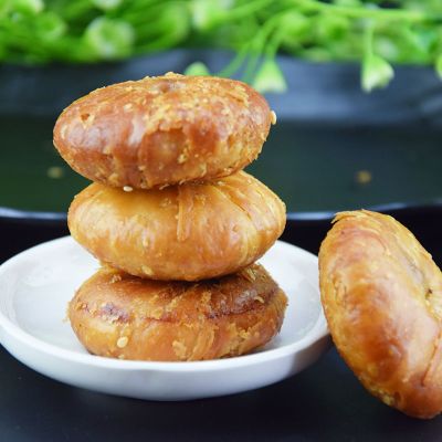 正宗黄山烧饼零食早午餐食品梅干菜酥饼干糕点小吃甜味+原味+辣味900克含6袋-