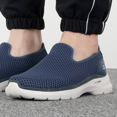 skechers斯凯奇男鞋新款透气运动鞋网面透气健步鞋休闲鞋894186-NVY ZP
