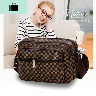 女包PU皮韩版休闲单肩包男式潮斜挎包多层大容量时尚手机零钱包袋NEWLAKE