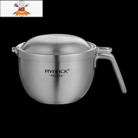 敬平304不锈钢双层学生泡面碗带盖加厚便当汤盒上班族便携保温饭盒桶