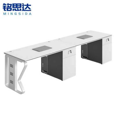 铭思达职员办公桌并排双人位含柜张